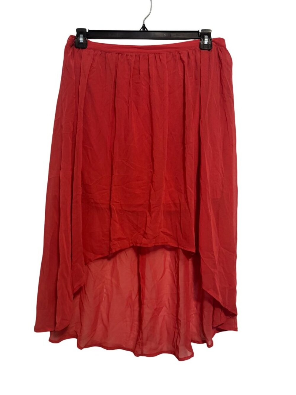 Lauren Conrad Womens Red High-Low Hem Skirt Size 14